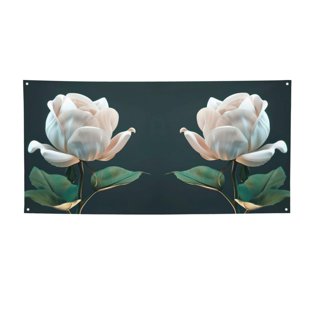 3d Flower Print Versatile Party Banner,Happy Birthday Decor,For Birthday Party Decorations And Supplies