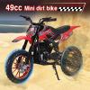 50cc Dirt Bike for Kids 8-14, 4-Stroke Gas-Powered Mini Bike with Shock Absorption & Soft Seat, Up to 25 MPH Off-Road Motorbike with Terrain Tires, Ideal Youth Pit Bike for Beginners view 3