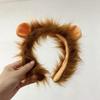 Animal Ears Headband, Warthog Costume Headpiece for Kids Party, Funny Cartoon Themed Birthday, Carnival, Dress Up Hair Accessories (Velvet Black Leopard -B) view 4