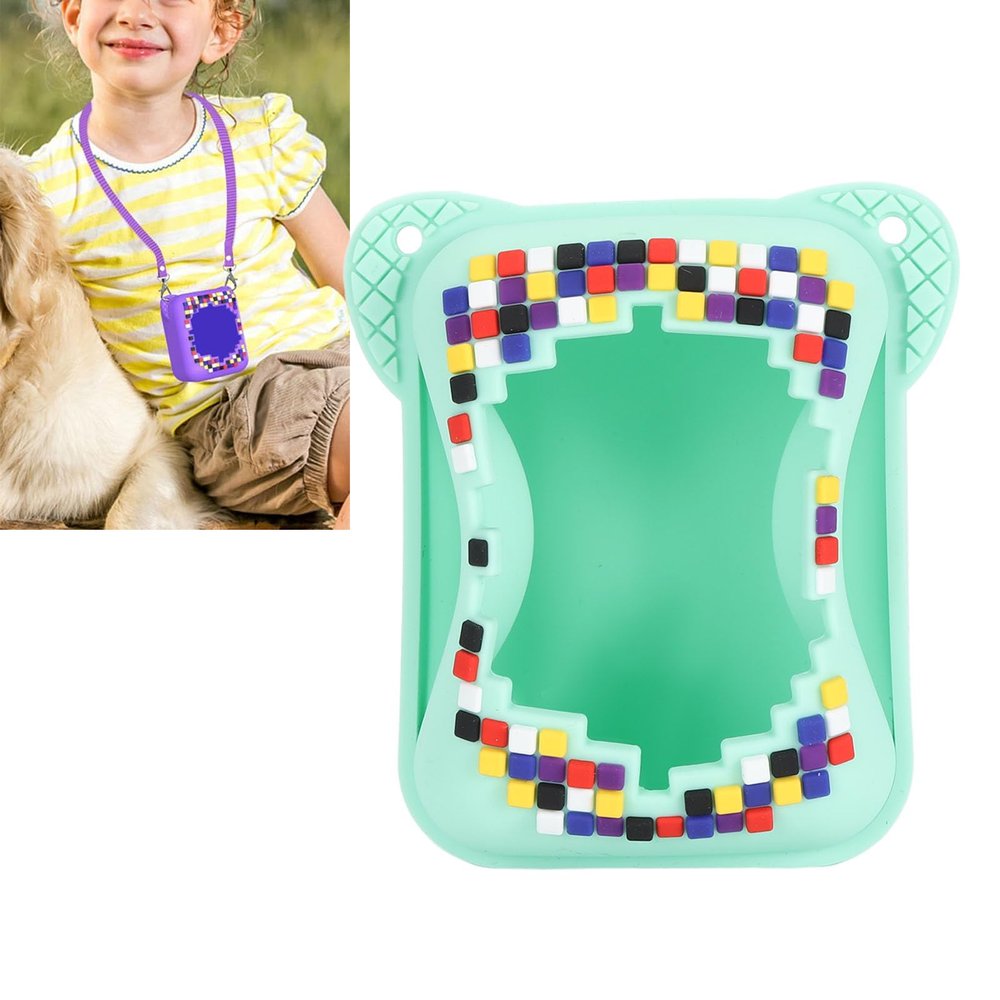 LICAEVEY Silicone Cover Case, Silicone Protective Case for BITZEE Digital Pet, Shock Absorbing Scratch Proof with Carrying Lanyard Gift for Christmas Birthday (Green)