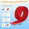 Portable DIY 16ft Flexible Race Track with Roll-Up Storage Compatible with 1/64 Diecast Cars Ages 3+Includes 6 Racing Cars Christmas Decorations for Kids view 2