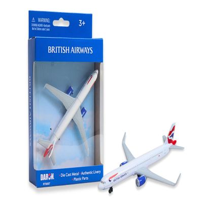Daron British Airways A321 Union Jack Livery Single Planes Die-Cast Metal Collectible Airplane Toy with Plastic Parts for Ages 3+