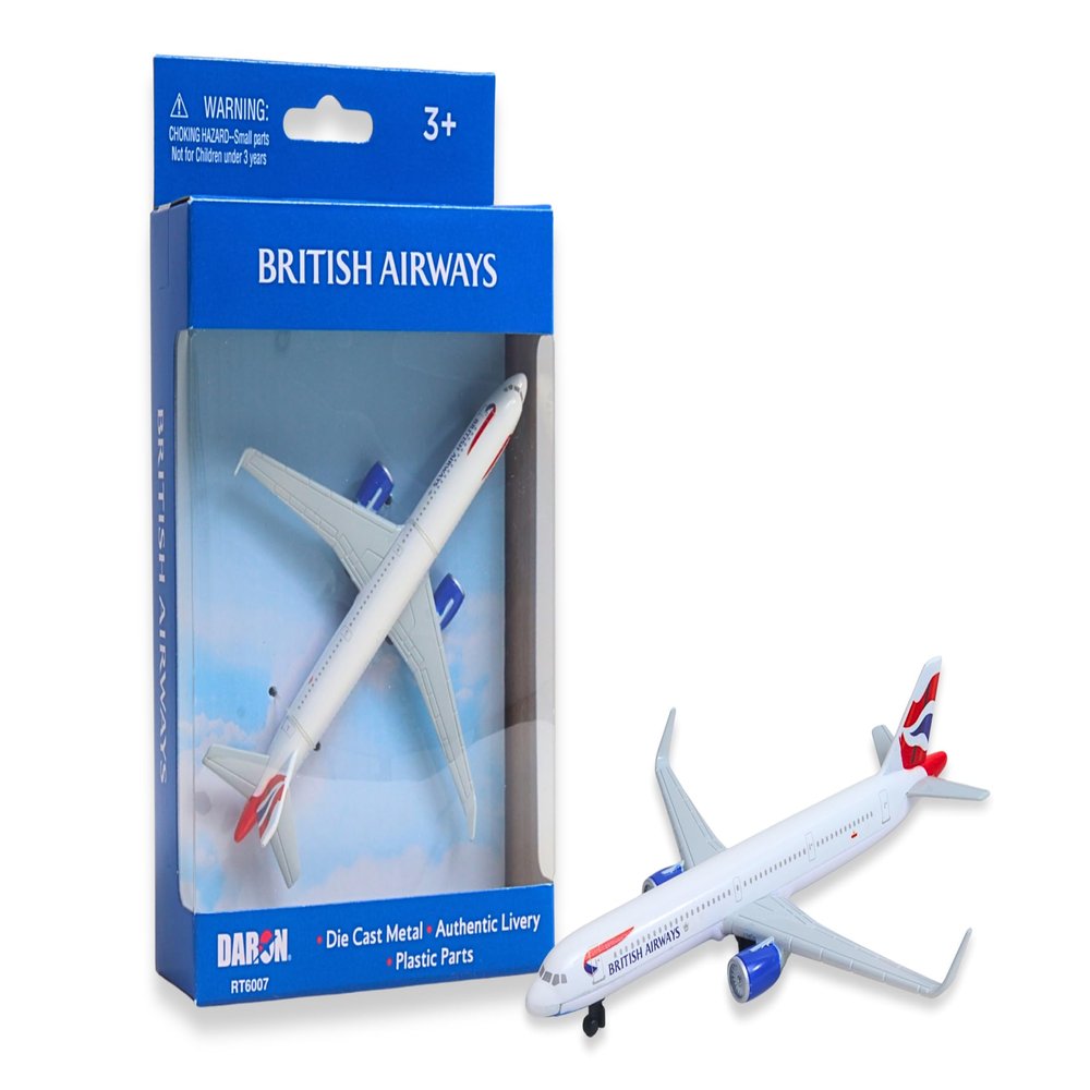 Daron British Airways A321 Union Jack Livery Single Planes Die-Cast Metal Collectible Airplane Toy with Plastic Parts for Ages 3+