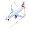 Daron British Airways A321 Union Jack Livery Single Planes Die-Cast Metal Collectible Airplane Toy with Plastic Parts for Ages 3+ view 2