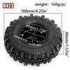 1.9-inch RC Crawler Rubber Tires with Aluminum Wheel Rims Set OD: 108mm For upgrading 1/10 RC Crawler cars, TRX-4, 6 D90, KO3, TF2, VS4-10,CC01 90047 SCX10III Gen8 / 4 pcs (R423) view 2