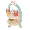 ZJchao Wooden Afternoon Tea Toys Cake Pastry Tower Two Tier Dessert Treats Stand Parent Child Interaction Play Set Composite Wood 25.5 x 19.7 x 19.7cm view 3