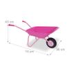 Relaxdays Children's Wheelbarrow Non-Slip Handles, H x W x D: 43 x 74 x 36 cm, Metal, Plastic, Children's Storage Box, Pink/Black view 4
