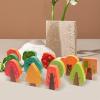 HEANUJJ 12pcs Wooden Railway Scenery Trees - Miniature Wood Trees Model - Mini Model for DIY Railway Diorama Train Track Scenes Landscape Accessories view 4