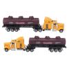 SASKATE Oil Tanker Truck Pull Back Vehicle Model, Semi Truck Fuel Trailer, Open Doors No Batteries Needed with Smooth Rubber Wheels for Boys Kids Gift view 2