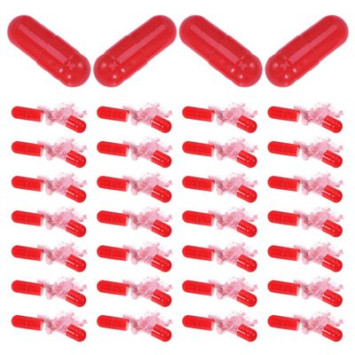 50pcs Fake Blood Capsules for Halloween Makeup and Pranks Realistic Mouth Blood Pills for Vampire Cosplay Party Favors and Scary Costume Effects Safe and Easy to Use