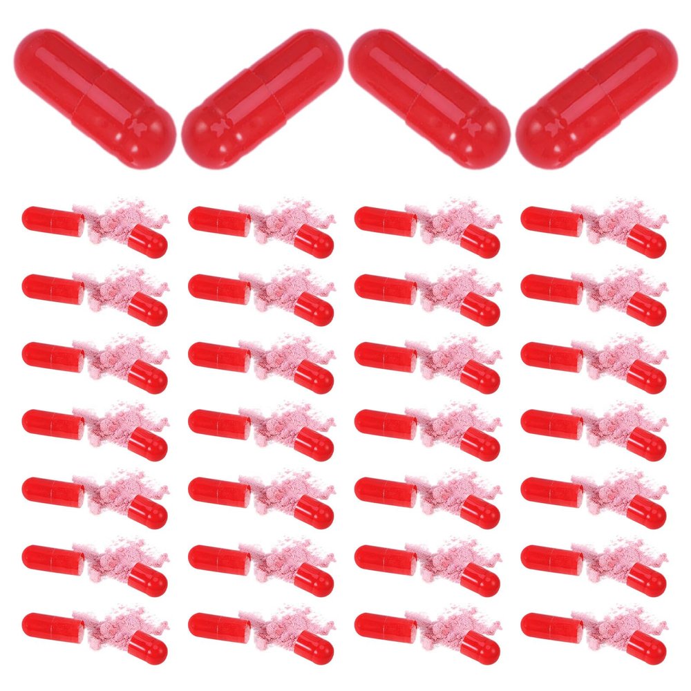 50pcs Fake Blood Capsules for Halloween Makeup and Pranks Realistic Mouth Blood Pills for Vampire Cosplay Party Favors and Scary Costume Effects Safe and Easy to Use