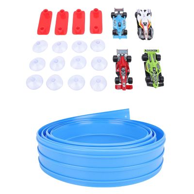 Alomejor Flex Tracks, Gravity Powered Flexible Race Set with Customizable Track Builder, STEM Learning Toy for Boys Age 3+