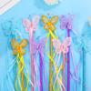 LALADEFIEE 8pcs Butterfly Fairy Wands Lightweight Handheld Enchantment Sticks with Comfortable Texture Vibrant Colors for Birthday Parties and Dress-up Fun view 4