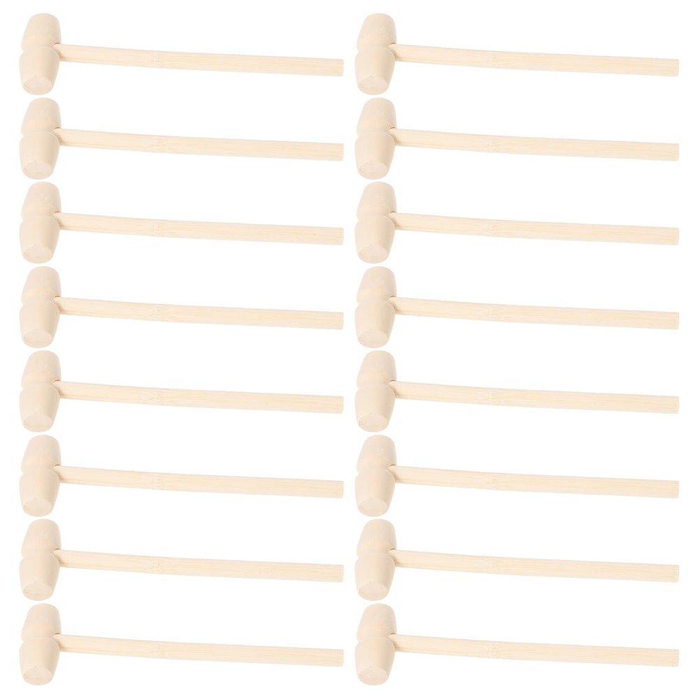 HEANUJJ 50pcs Mini Wooden Hammer for Sturdy Antidrop Educational Pounding for Group Activities Enhances Hand-Eye Coordination and Fine Motor Skills Safe Creative for Classroom and Home Use