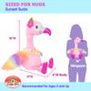 Cuddle Barn Dancing Flamingo Plush Toy - Sunset Susie | Dances and Flaps Rainbow Wings to Song Tutti Frutti | Musical Tropical Bird Stuffed Animal with Motion | Funny for Kids and Adults - 14" view 2