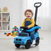 Best Ride On Cars Kids Outdoor Stroller Mercedes G-Wagon 3-in-1 Push Car with Detachable Handle, Safety Rails, and Working Horn, Blue view 4