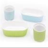 LLTCMAOYI Montessori Ceramic Baking Bowl Set, High-Temperature Resistant Ceramic Kitchenware,Blue view 2