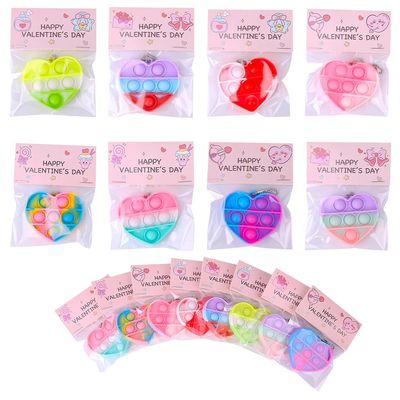 32-Packs Bulk Valentines Day Gifts for Kids Valentines Day Pop Fidget Toys for School Classroom Exchange Party Favor Supplies