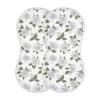Qinllo Muslin Burp Cloths Leaves Flower White Pattern Cotton Baby Burp Cloths 2 Pack Ultra Absorbent and Soft Thick Burping Cloth for Newborn Must Haves 22"x11" view 1