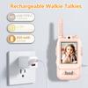 Video Walkie Talkies for Kids, Handheld 2 Pack Rechargeable Kids Video walkie talkies,Long Range Ideal for Family Games, Outside, Camping, Hiking (Pink) view 4