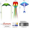 3 Piece Set Mermaid Delta Octopus Kites for Kids and AdultsEasy to Fly for Beginner, Outdoor Kite for Boys & Girls Toy,Perfect for Beaches and Parks & Family Fun (Forest+Octopus+Celadon Mermaid, 3) view 3