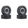 RC Tires Tyres Wheels Compatible with WPL C14 C24 B14 B24 B36 for MN D90 MN99S RC Car Upgrade Parts 4Pcs Metal Beadlock Wheel Hub Rim and Rubber Tire Set view 1