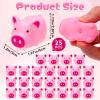 25PCS Mini Pink Squeaky Pigs, Floating Squeaky Bath Props for Shower Birthday Party Favors, Tiny Cute Rubber Pigs for Party Decorations, Prizes Supplies view 2