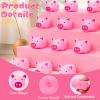 25PCS Mini Pink Squeaky Pigs, Floating Squeaky Bath Props for Shower Birthday Party Favors, Tiny Cute Rubber Pigs for Party Decorations, Prizes Supplies view 3