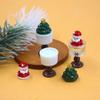 8 Pcs Miniature Santa Claus & Goblet Figurines  1:12 Scale DIY Desktop Ornaments for Dollhouses, Fairy Gardens, Christmas Decorations, Pretend House Scenes, Stress Relief & Handmade Craft Projects view 4