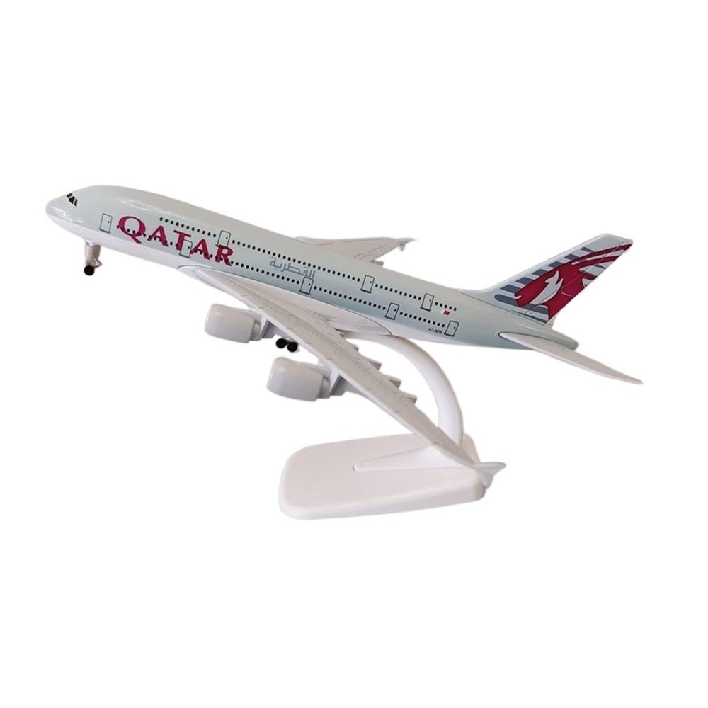 ZFQSEXTWT 20cm Alloy Metal Fit for Aviation B777 Airbus A380 Aircraft Die Cast Model with Wheels Landing Gear Hobby Playgame Kit