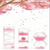 Beautiful Pink Rabbit Petals Sensory Liquid Hourglass Motion Bubbler ASMR Alternative for Stress Relief Desktop Decor Office (6.49in/2.36in) view 1