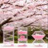 Beautiful Pink Rabbit Petals Sensory Liquid Hourglass Motion Bubbler ASMR Alternative for Stress Relief Desktop Decor Office (6.49in/2.36in) view 2
