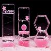Beautiful Pink Rabbit Petals Sensory Liquid Hourglass Motion Bubbler ASMR Alternative for Stress Relief Desktop Decor Office (5.9in/1.96in) view 3