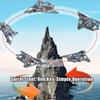 AERFGDE Foam Remote Control Airplane for Adults Beginners,RC Plane Fighter Jet with LED Lights,Speed Adjust,RC Helicopter Altitude Hold,Stunt Roll Hovering,Easy to Fly RC Aircraft Drone 360 Flip view 3