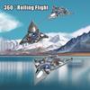 AERFGDE Foam Remote Control Airplane for Adults Beginners,RC Plane Fighter Jet with LED Lights,Speed Adjust,RC Helicopter Altitude Hold,Stunt Roll Hovering,Easy to Fly RC Aircraft Drone 360 Flip view 4