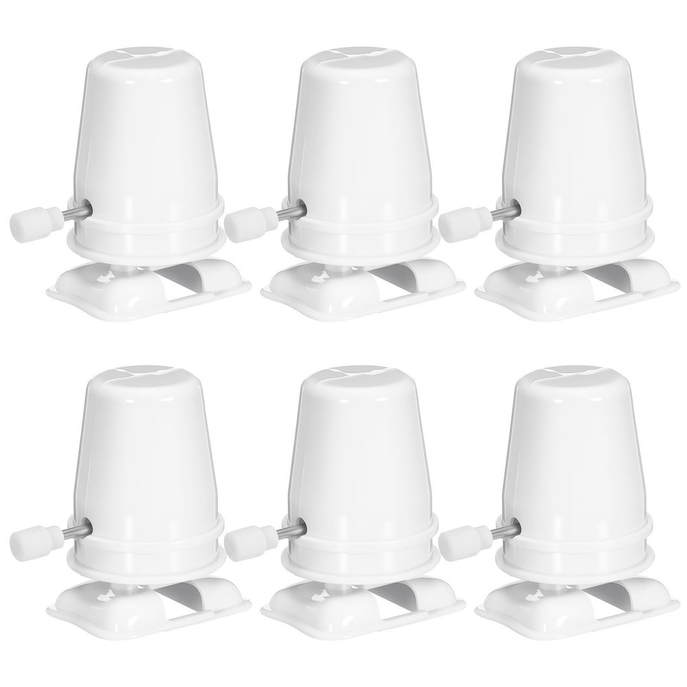Angoily 6pcs Wind Up Walking Toy Mechanism, Clockwork Spring Base for DIY Clay Crafts, Replacement Accessories for Handmade Projects, White
