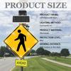 DowPie Solar Powered Led Flashing Pedestrian Crossing Sign,16 Flashing Led Pedestrian Crossing Road Warning Signs Traffic,Aluminum Ip65,for Park School Urban 1set-24in view 2
