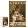 1000 PCS Wood Jigsaw Puzzles for Adults Pottery Because Murder is Wrong Puzzles for Adults Games Educational Toys Gifts view 1