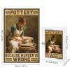 1000 PCS Wood Jigsaw Puzzles for Adults Pottery Because Murder is Wrong Puzzles for Adults Games Educational Toys Gifts view 3