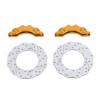 SUNGOOYUE RC Car Brake Disc Kit,Aluminum Alloy Brake Rotors with Simulated Calipers for 1/10 1/16 RC Crawler Cars 3D Design Lightweight Durable (Gold) view 1