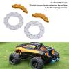 SUNGOOYUE RC Car Brake Disc Kit,Aluminum Alloy Brake Rotors with Simulated Calipers for 1/10 1/16 RC Crawler Cars 3D Design Lightweight Durable (Gold) view 3