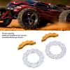 SUNGOOYUE RC Car Brake Disc Kit,Aluminum Alloy Brake Rotors with Simulated Calipers for 1/10 1/16 RC Crawler Cars 3D Design Lightweight Durable (Gold) view 4