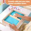MORITECK Montessori Sand Tray for Kids,Writing Play Sand Tray with Lid for Classroom Practice Writing Letters and Numbers (Blue, Large) view 3
