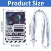 50 Sets Science Name Badge Science Decorations Party Science Lanyards and PVC VIP Pass Cards for Science Lab Decorations Science Party Favors Science Birthday Party Decorations Scientist Accessories view 2