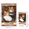 1000 PCS Wood Jigsaw Puzzles for Adults Cat Barbershop Hair Salon That's What I Do I Cut Hair and I Know Things Salon Fun Puzzles for Adults Games Educational Toys Gifts view 3