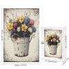 1000 PCS Wood Jigsaw Puzzles for Adults Flower Daffodil Floral Bouquet Farmhouse Spring Flowers Bar Puzzles for Adults Games Educational Toys Gifts view 3