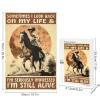 1000 PCS Wood Jigsaw Puzzles for Adults Cowboy Sometimes I Look Back On My Life and IM Seriously Impressed Im Still Alive Puzzles for Adults Games Educational Toys Gifts view 3