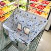 2-in-1 Baby Shopping Trolley Cover Highchair Seat Cushion, Cooling and Breathable, Seat Liner/Handle Protector for Carts and High Chairs, Portable Toddler Infant Highchair Cover for Restaurants view 2