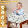 2-in-1 Baby Shopping Trolley Cover Highchair Seat Cushion, Cooling and Breathable, Seat Liner/Handle Protector for Carts and High Chairs, Portable Toddler Infant Highchair Cover for Restaurants view 3