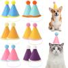 12Pcs Mini Party Hats for Stuffed Animals, Birthday Cone Hat, Adjustable Stuffed Pet Stuffy Party Hats for Cat Dolls Dog Rabbit Puppies Birthday view 1